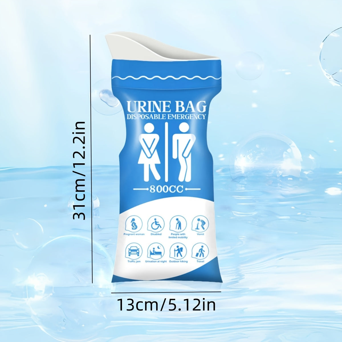 Disposable Urine Bags 800 ml for Car & Travel