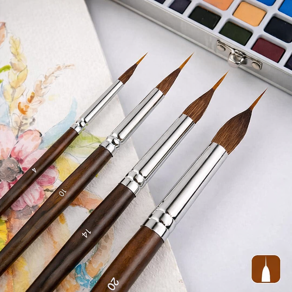 Detailing Brush Kit | Precision & Fine Lines | Wooden Grip | PinPointPro