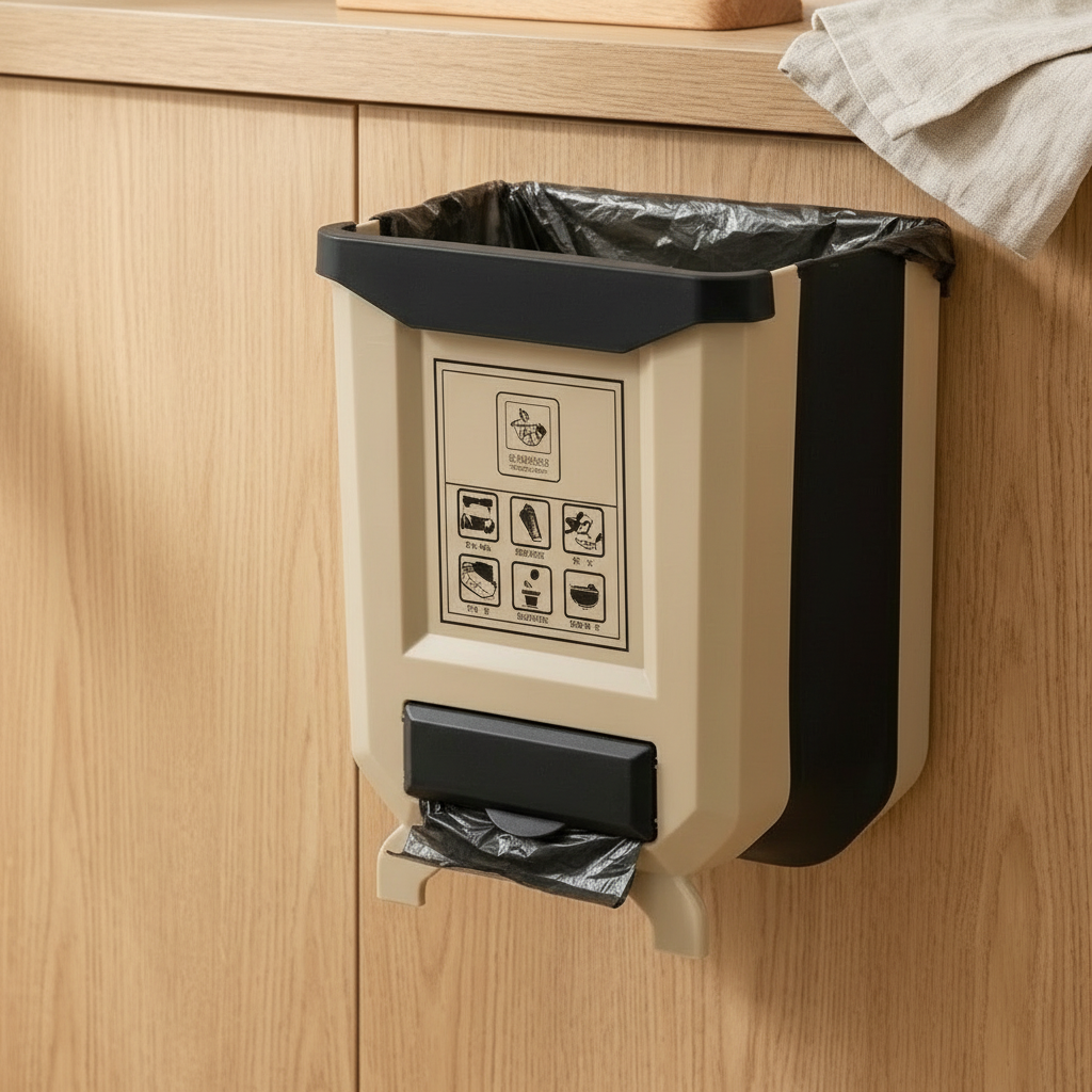Collapsible Countertop Kitchen Trash Bin