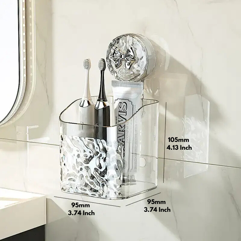 Practical no-drill wall shelf for bathroom