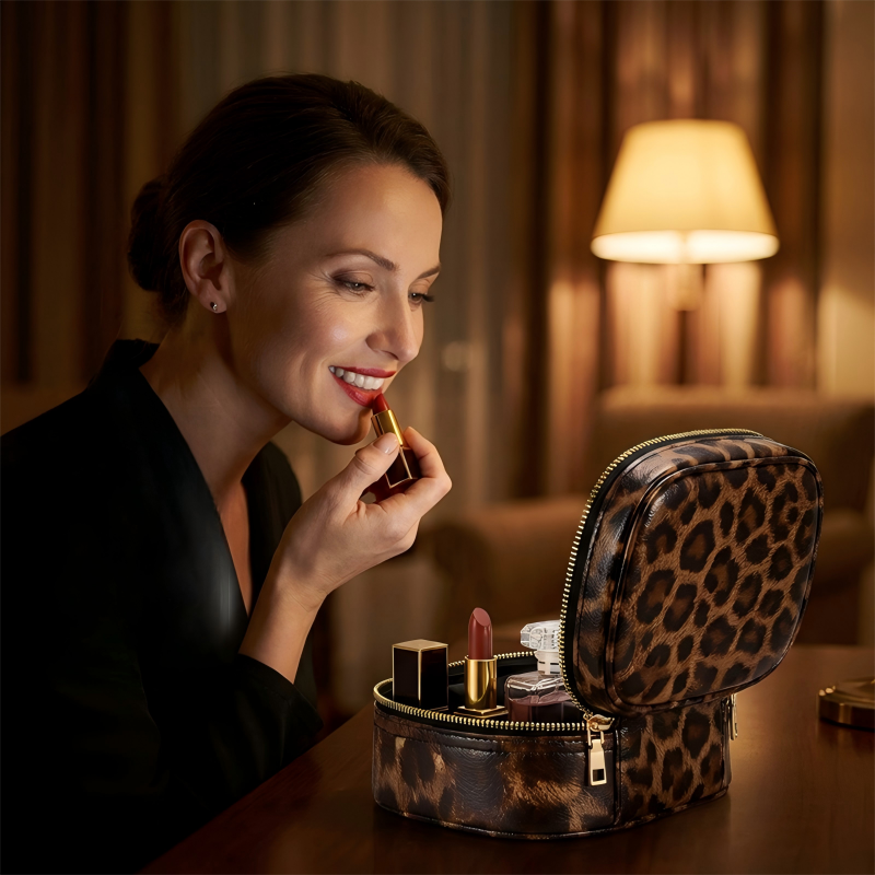 Travel Makeup Pouch for Flawless Styling in Any Light, Anytime