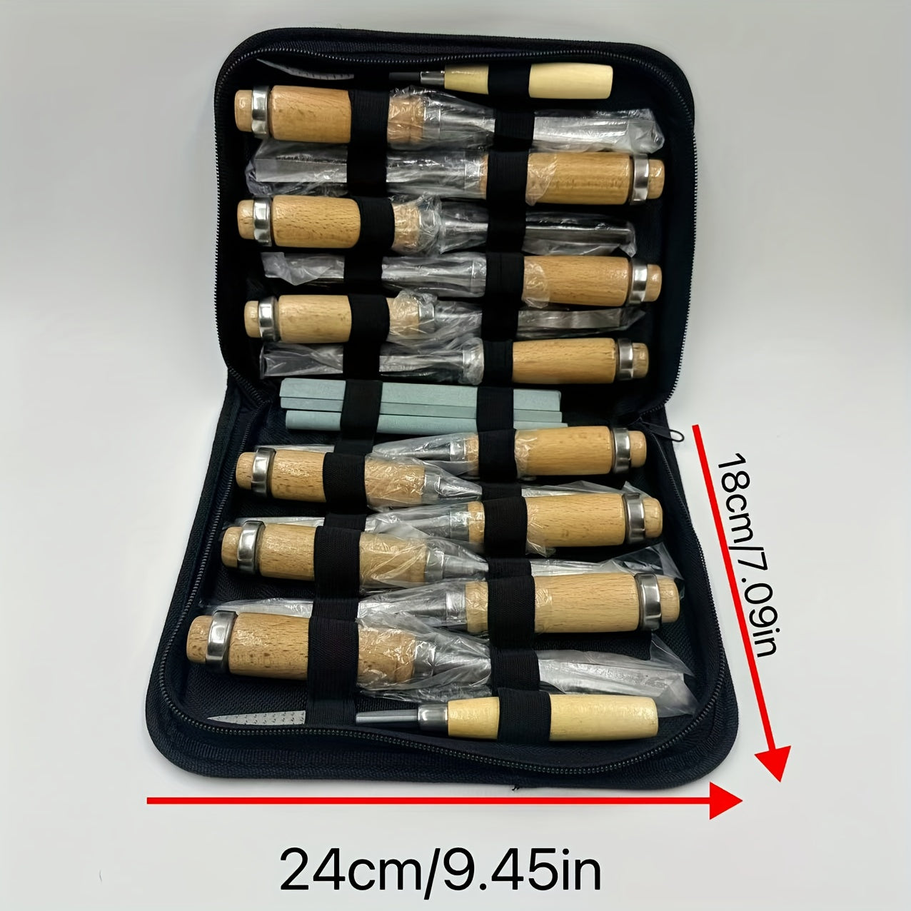 18-Piece Wood Carving Kit with Carrying Case