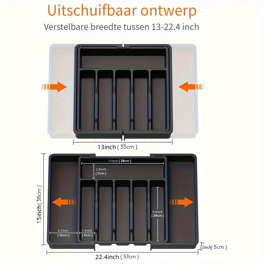 Expandable Cutlery Tray 13–22 inches