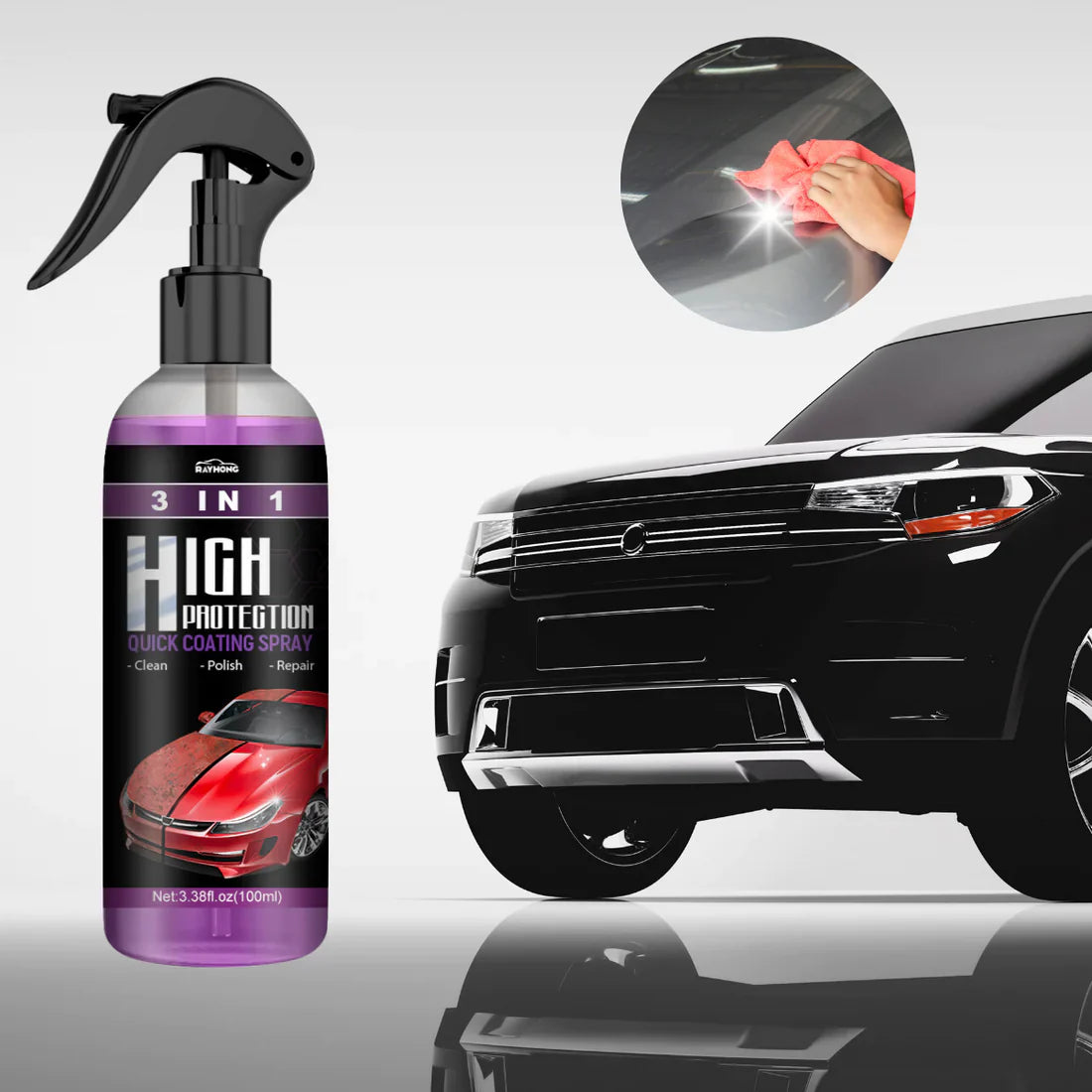FlareShield™ 3-in-1 Car Cleaner — Instantly Revive and Protect Your Ride’s Showroom Shine