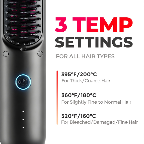 LuxeGlide™ Heat Brush — Transform Frizz into Silky Shine Instantly Without Pain or Damage