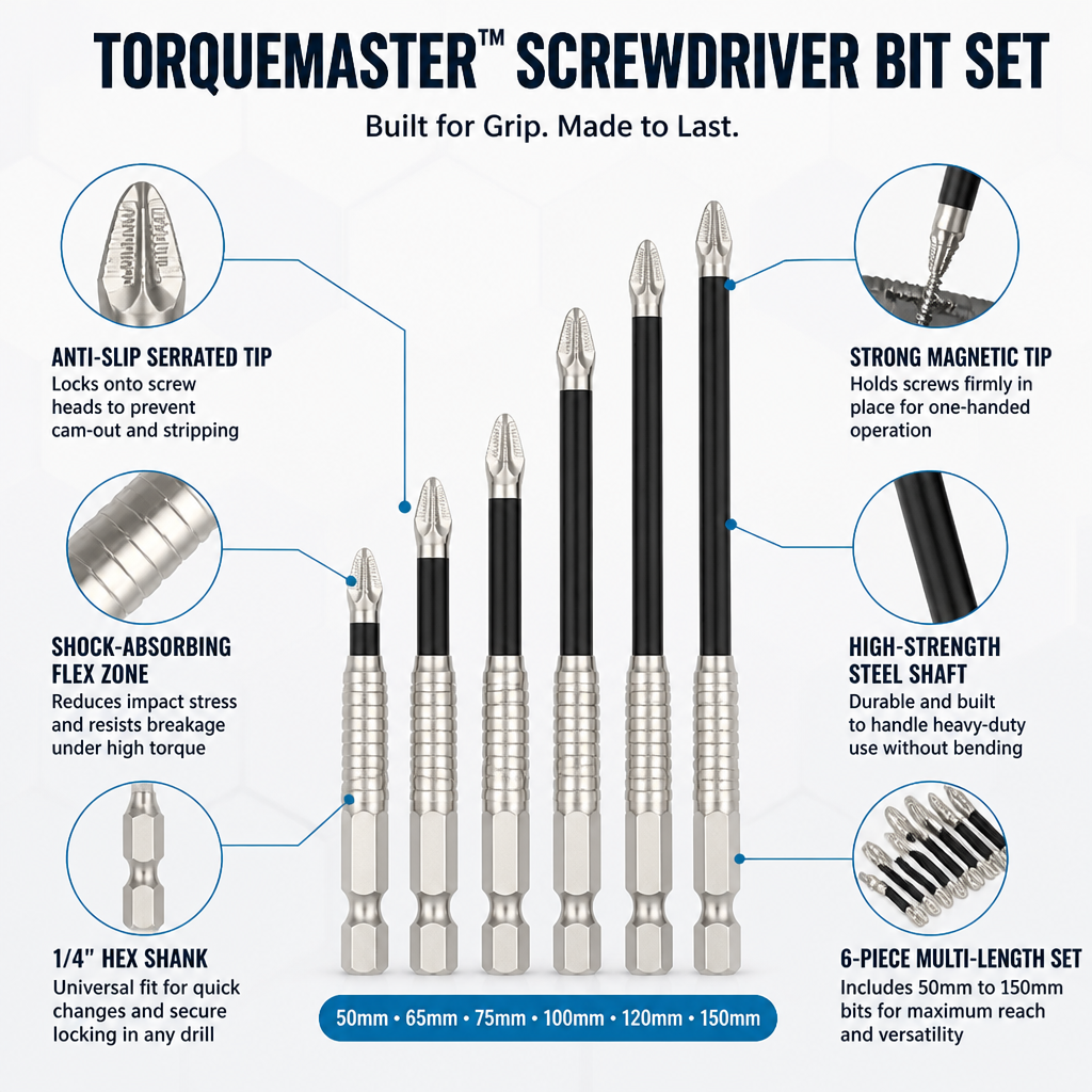 TorqueMaster™ — Lock Every Screw Instantly for Flawless, Frustration-Free Projects