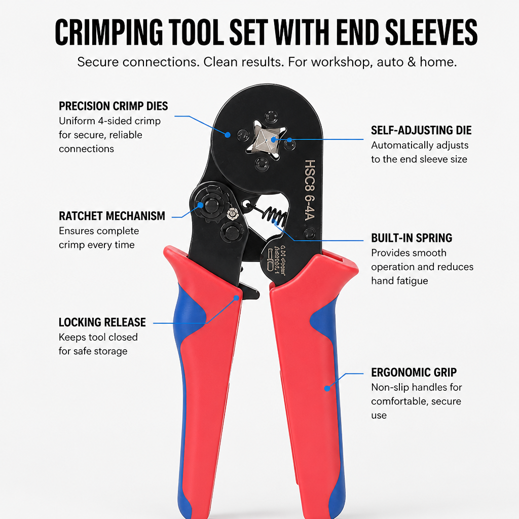 Crimping Tool Set with End Sleeves