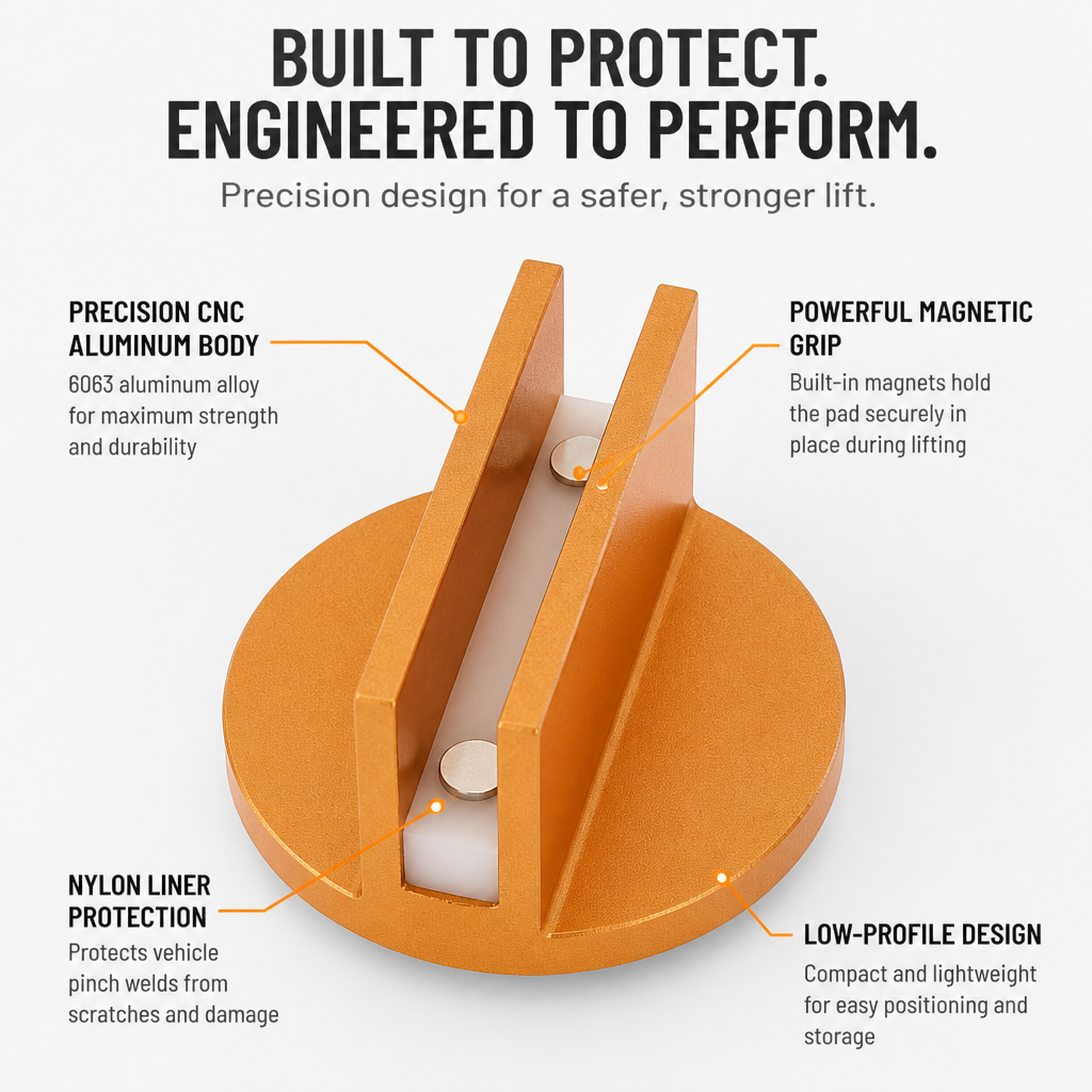 SteelGuard™ MagnetJack — Rock-Solid Lifts That Protect Your Ride Every Time