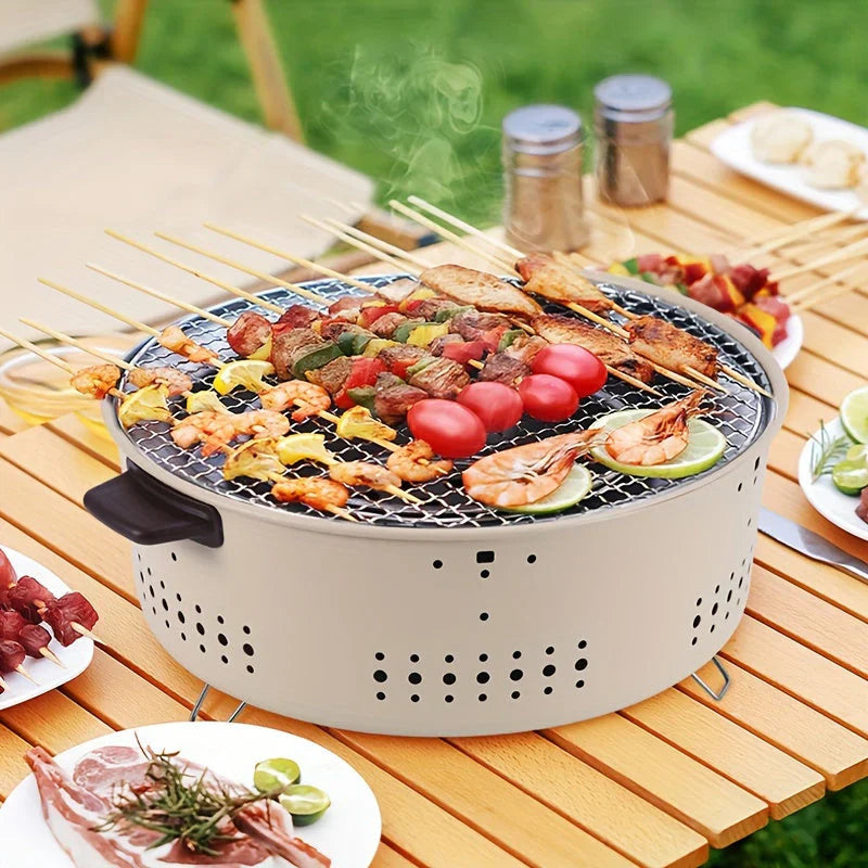 Portable Charcoal Grill for Garden and Balcony