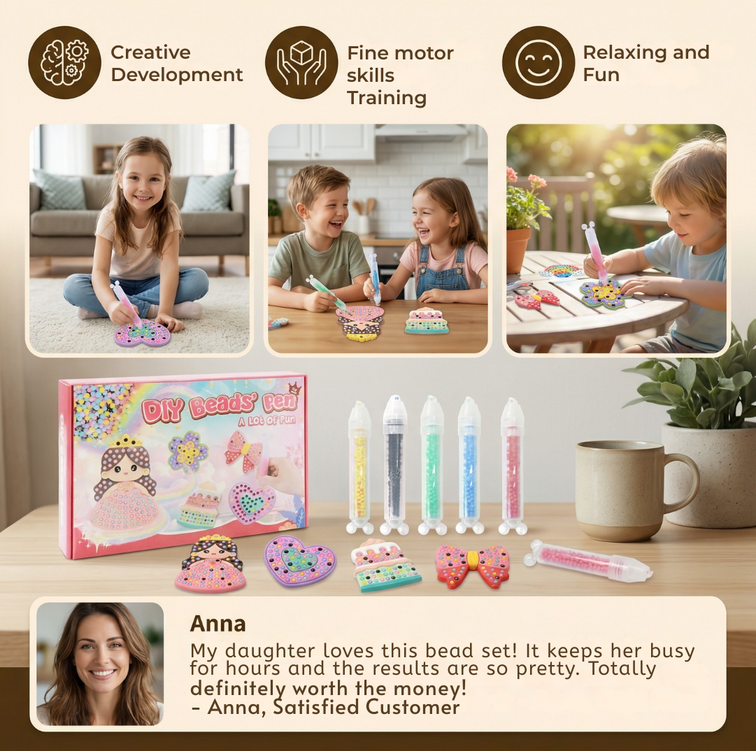 DazzliBeads™ — Ignite Your Child’s Confidence and Creativity with Every Sparkling Masterpiece