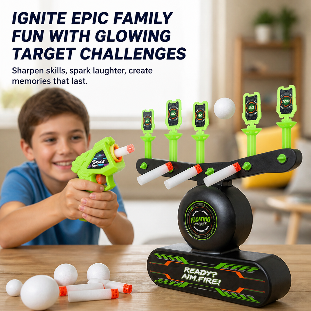 GlimmerShot™ — Ignite Epic Family Fun with Glowing, Floating Target Challenges