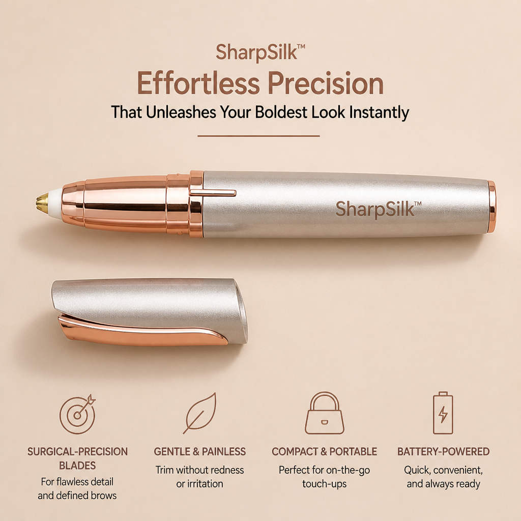 SharpSilk™ — Sweep Away Stray Brow Hairs & Facial Fuzz Painlessly in Seconds
