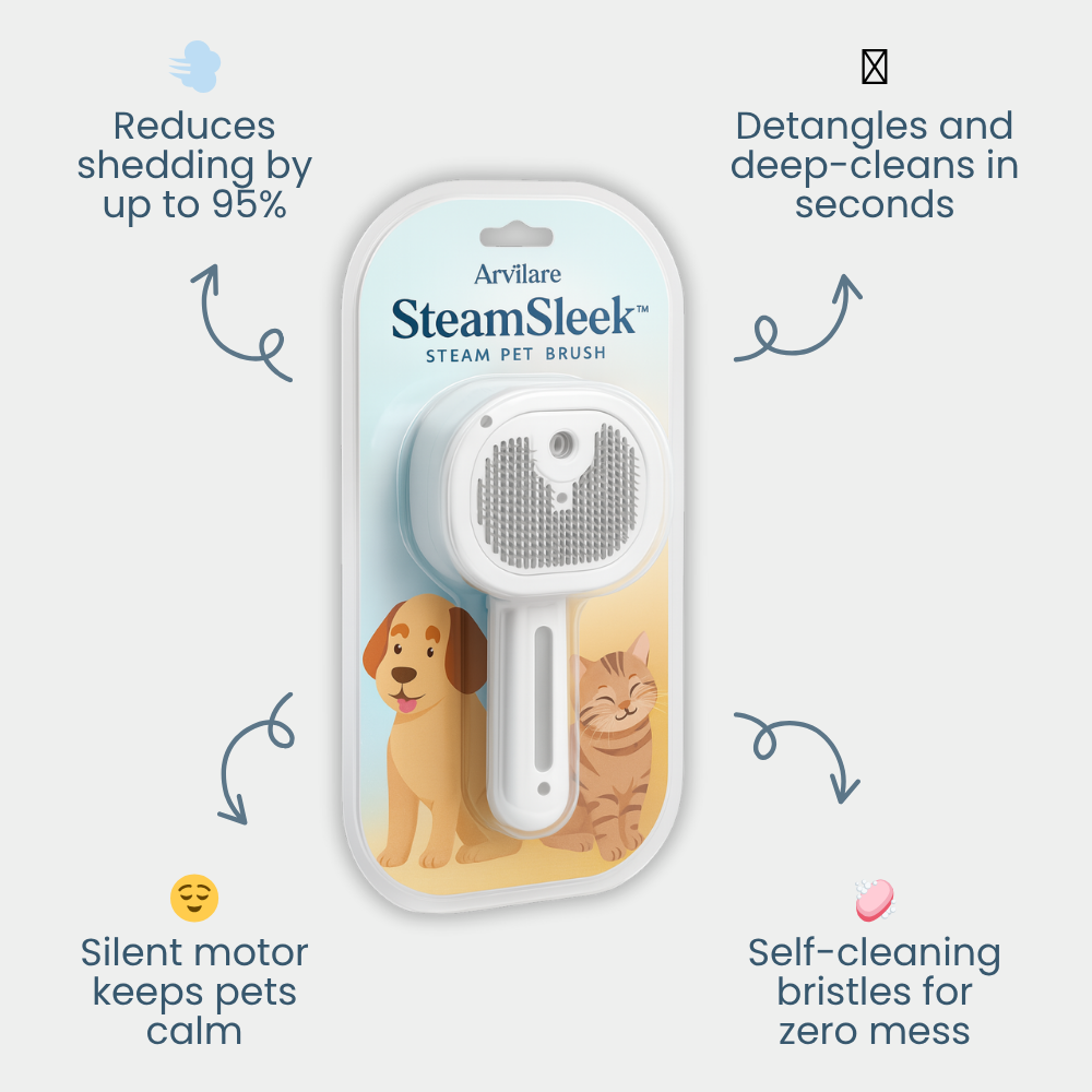 SteamSleek™ — End Shedding Struggles and Gift Your Pet a Silky, Stress-Free Glow