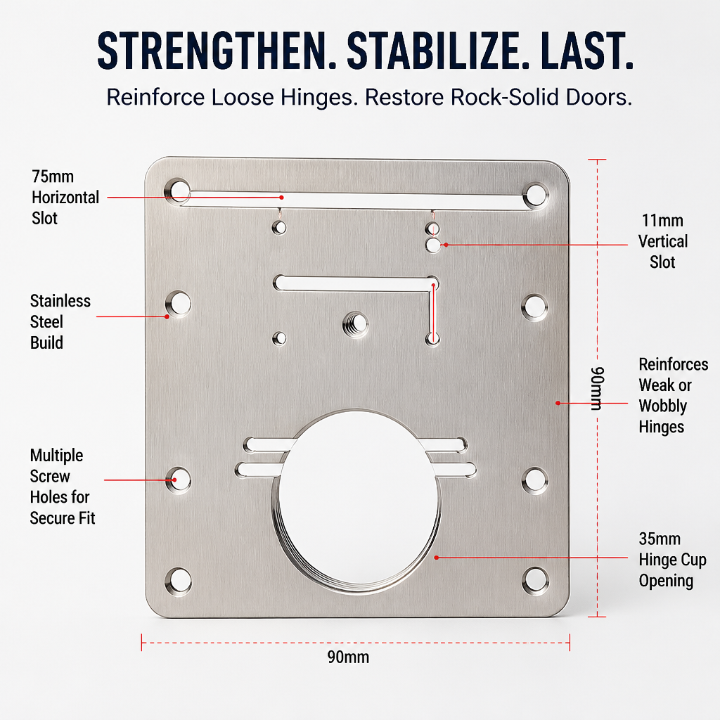 SecureHinge™ — Turn Wobbly Cabinet Doors into Rock-Solid Strength Instantly