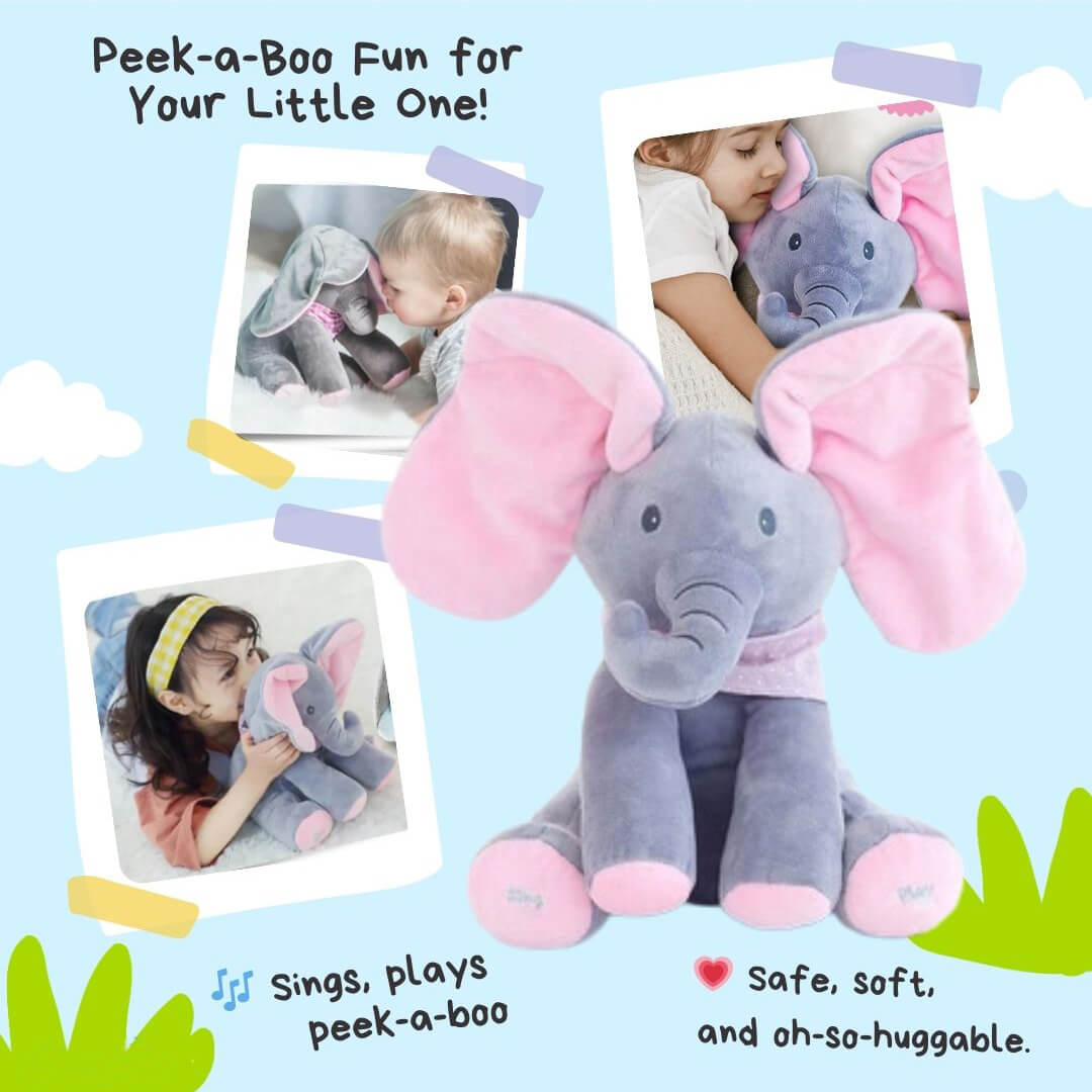 PeekPal™ – Talking Elephant Plush That Plays, Sings & Delights
