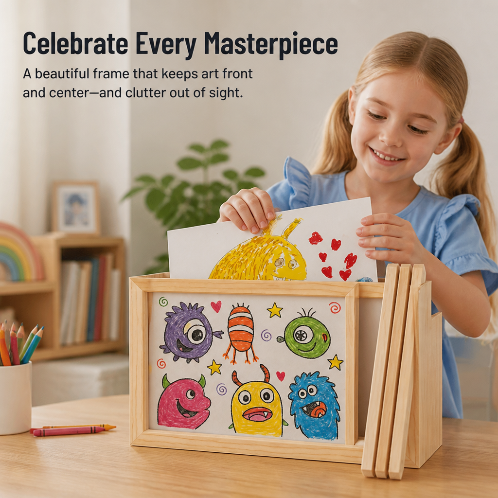 ImagineNest™ — Turn Your Child’s Art into Proud, Daily Triumphs