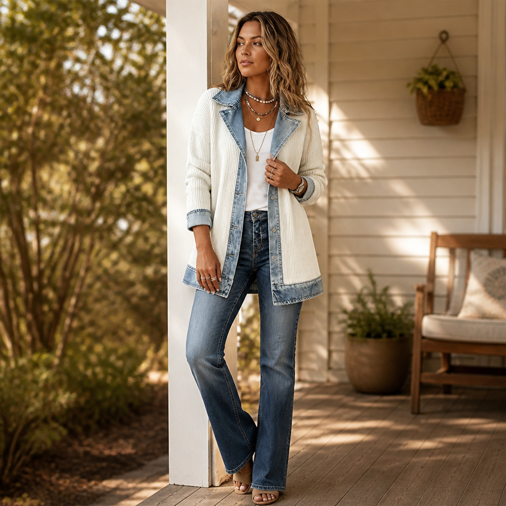 Zephyra™ Knit Denim Jacket — Move Freely, Feel Effortlessly Stylish All Day