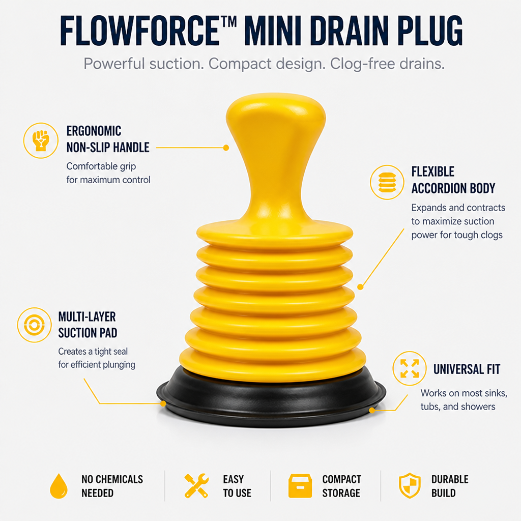 FlowForce™ — Crush Clogs Instantly for Drains That Flow Like New Every Time