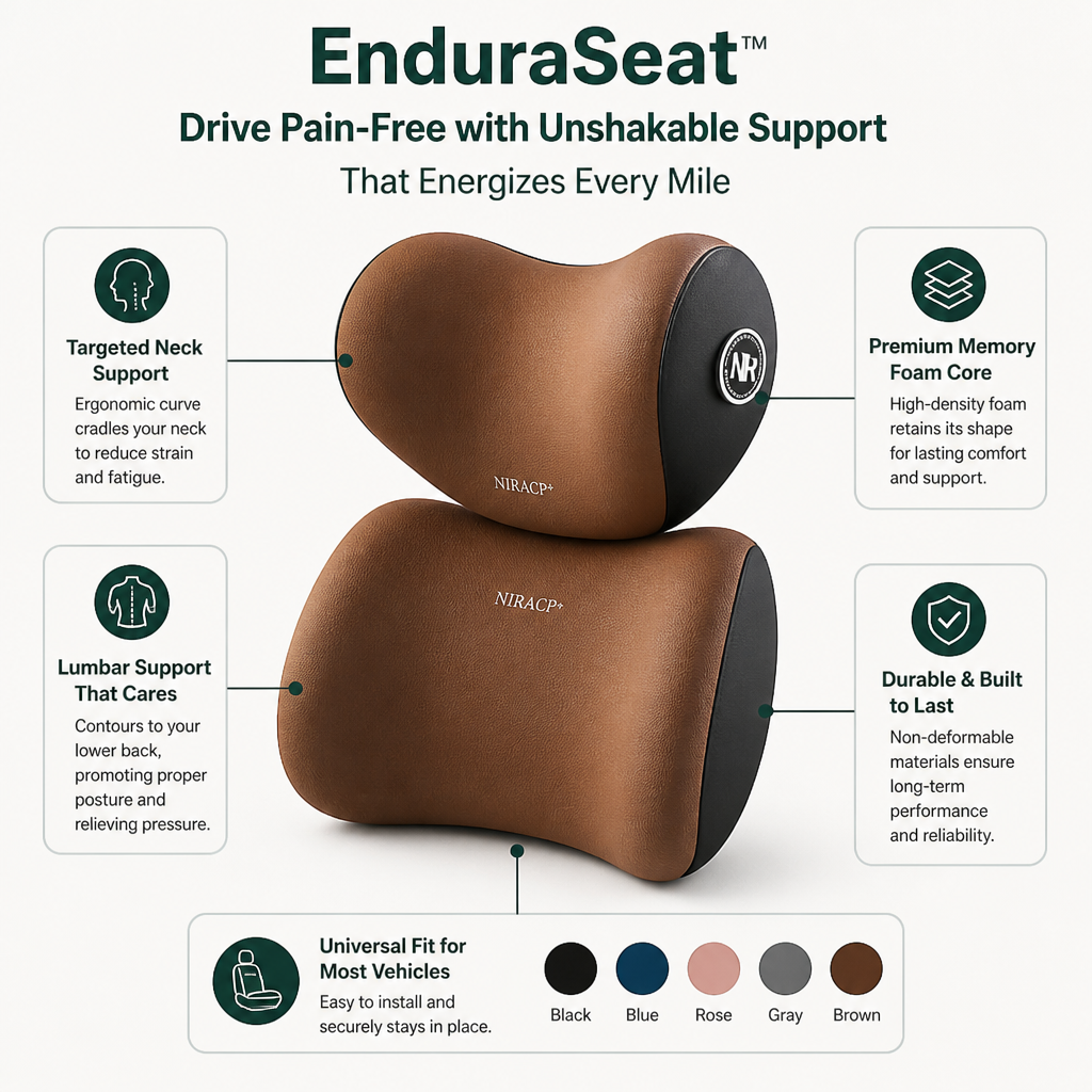 EnduraSeat™ — Drive Pain-Free with Unshakable Support That Energizes Every Mile
