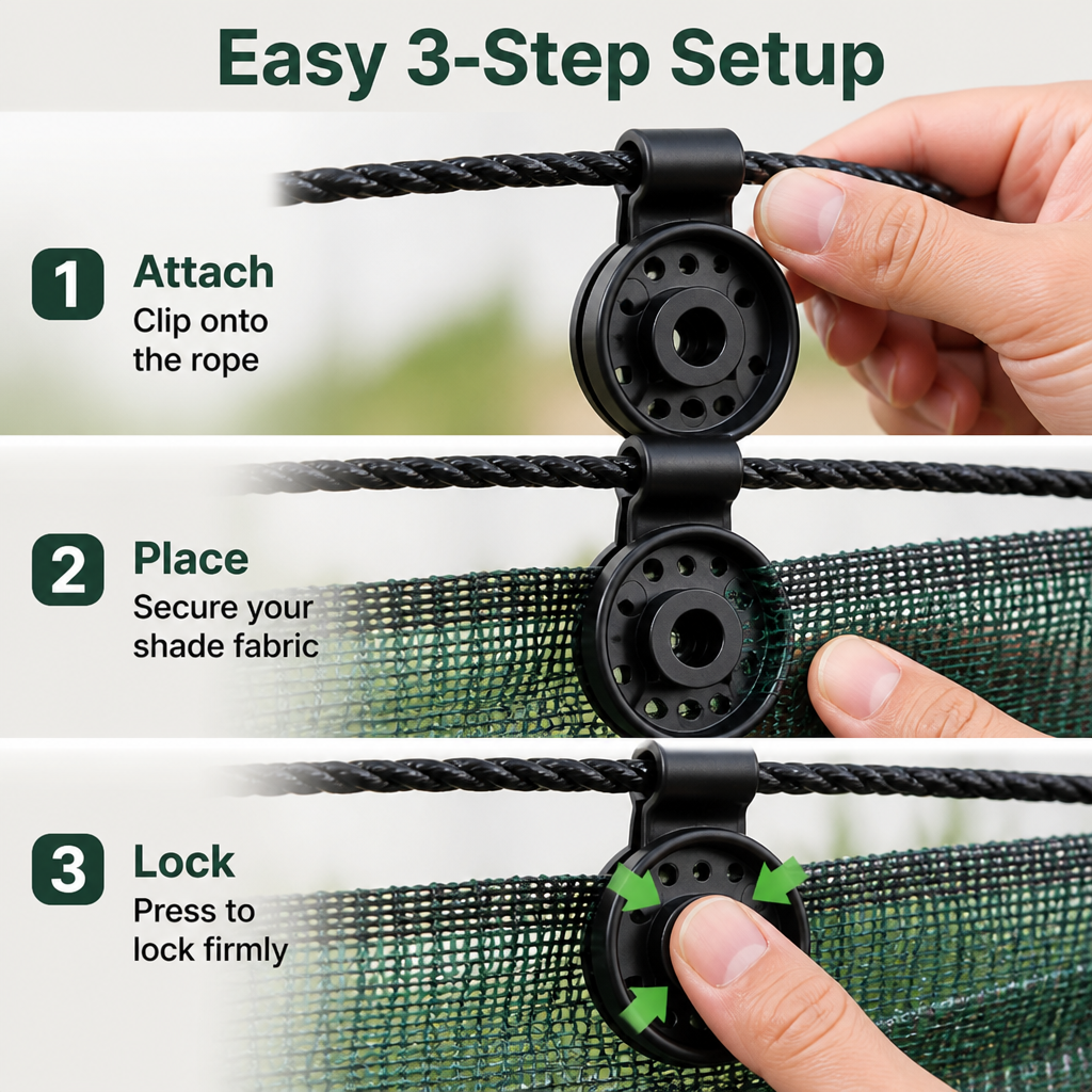 GripPro™ ShadeClips — Lock Your Outdoor Shade Tight for Worry-Free Comfort Every Time