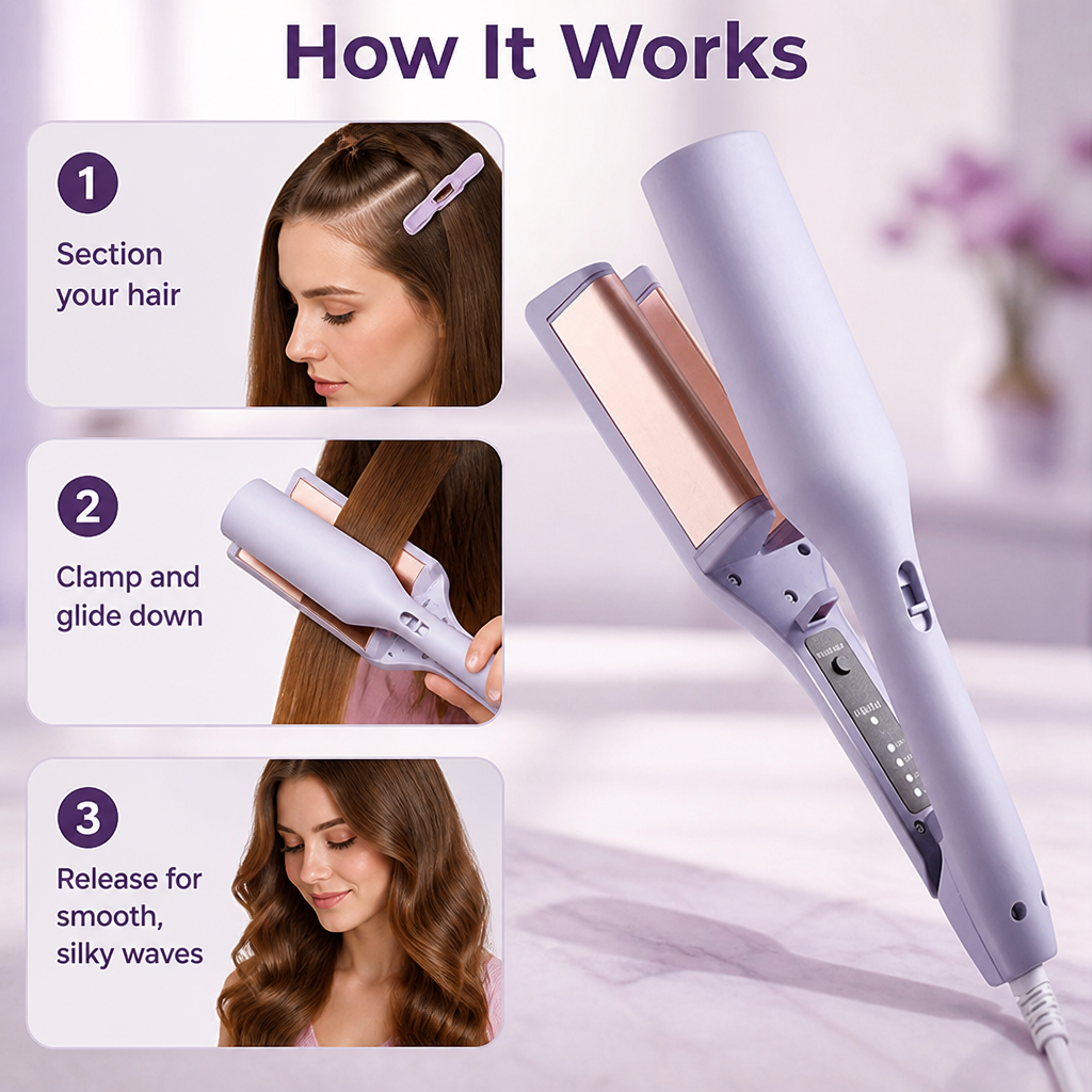 LuxeCurl™ — Unlock Instant, Silky Waves That Radiate Confidence and Shine