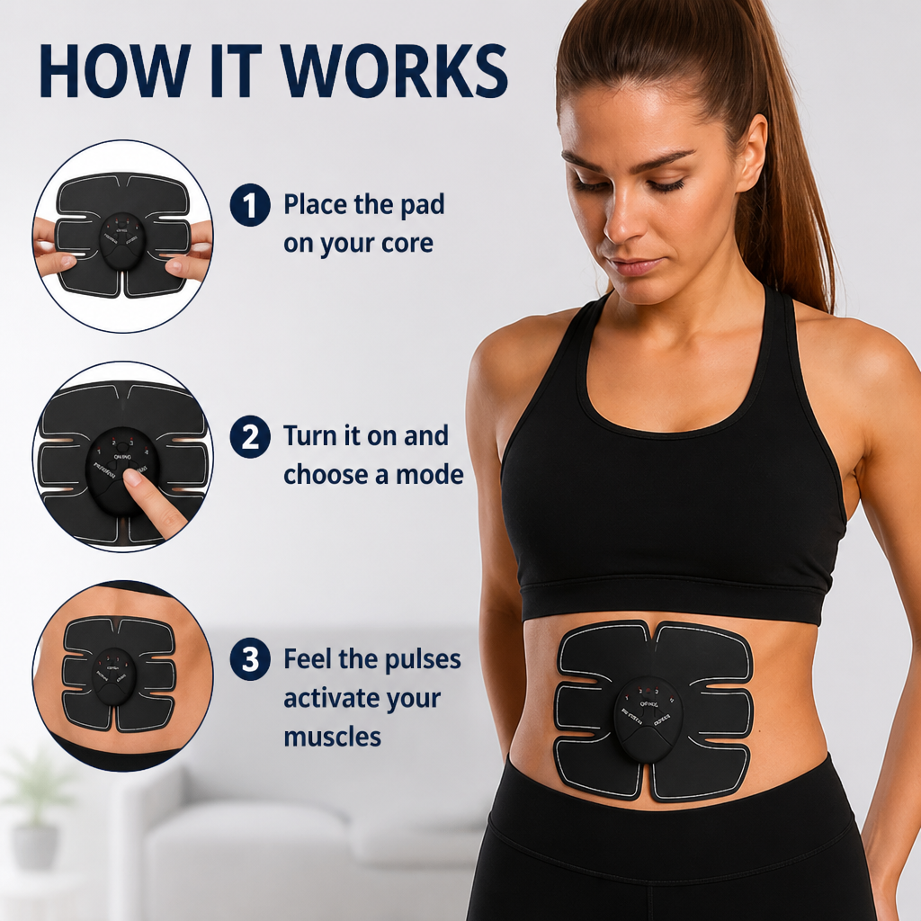 CoreVibe™ EMS Therapy Training Cushion — Build a Stronger, Sleeker Core While You Relax