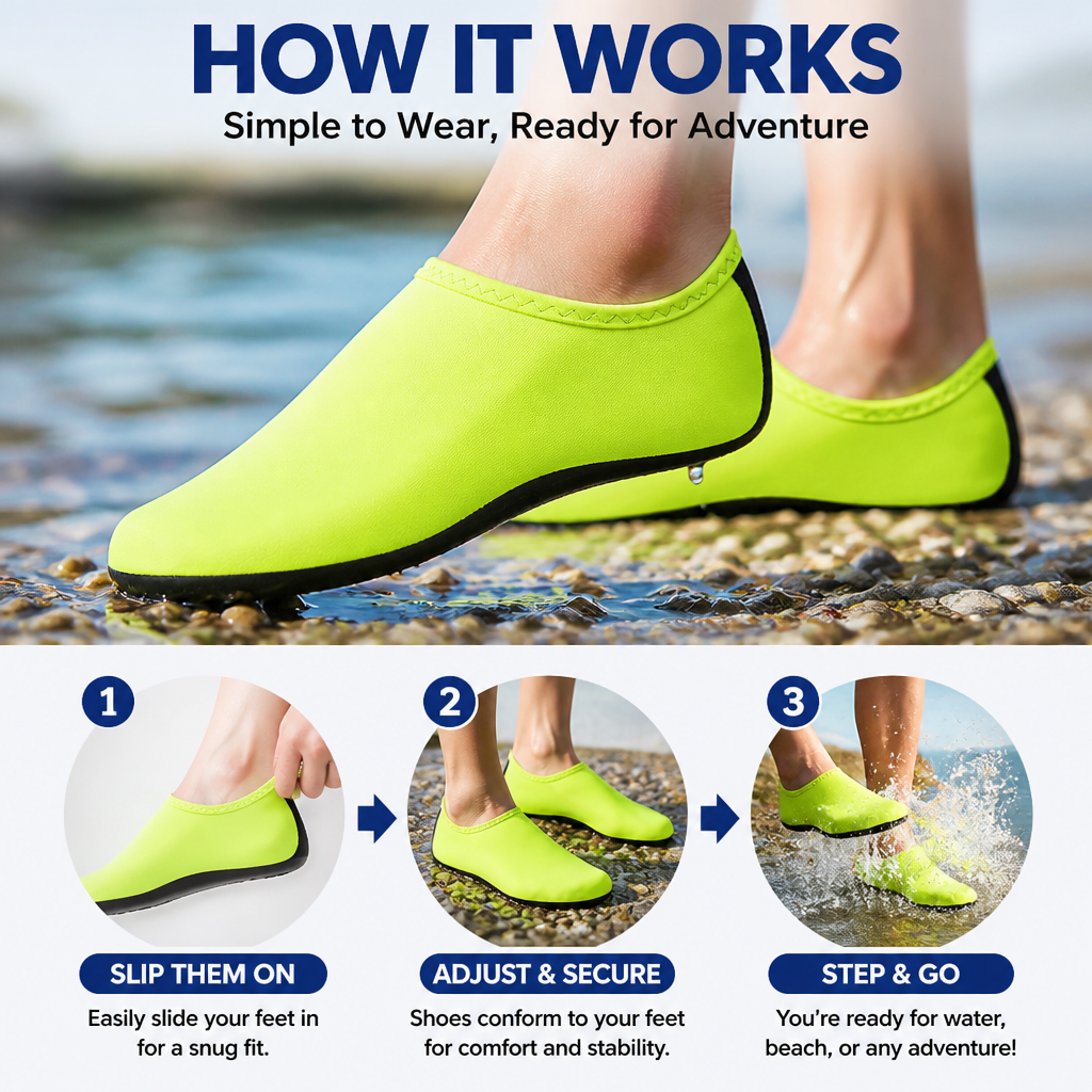TorrentTrek™ — Slip On, Grip Wet Rock, and Skip the Soggy Sneakers