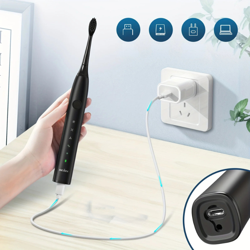 Sonic Toothbrush with Rechargeable Battery – Multiple Cleaning Modes