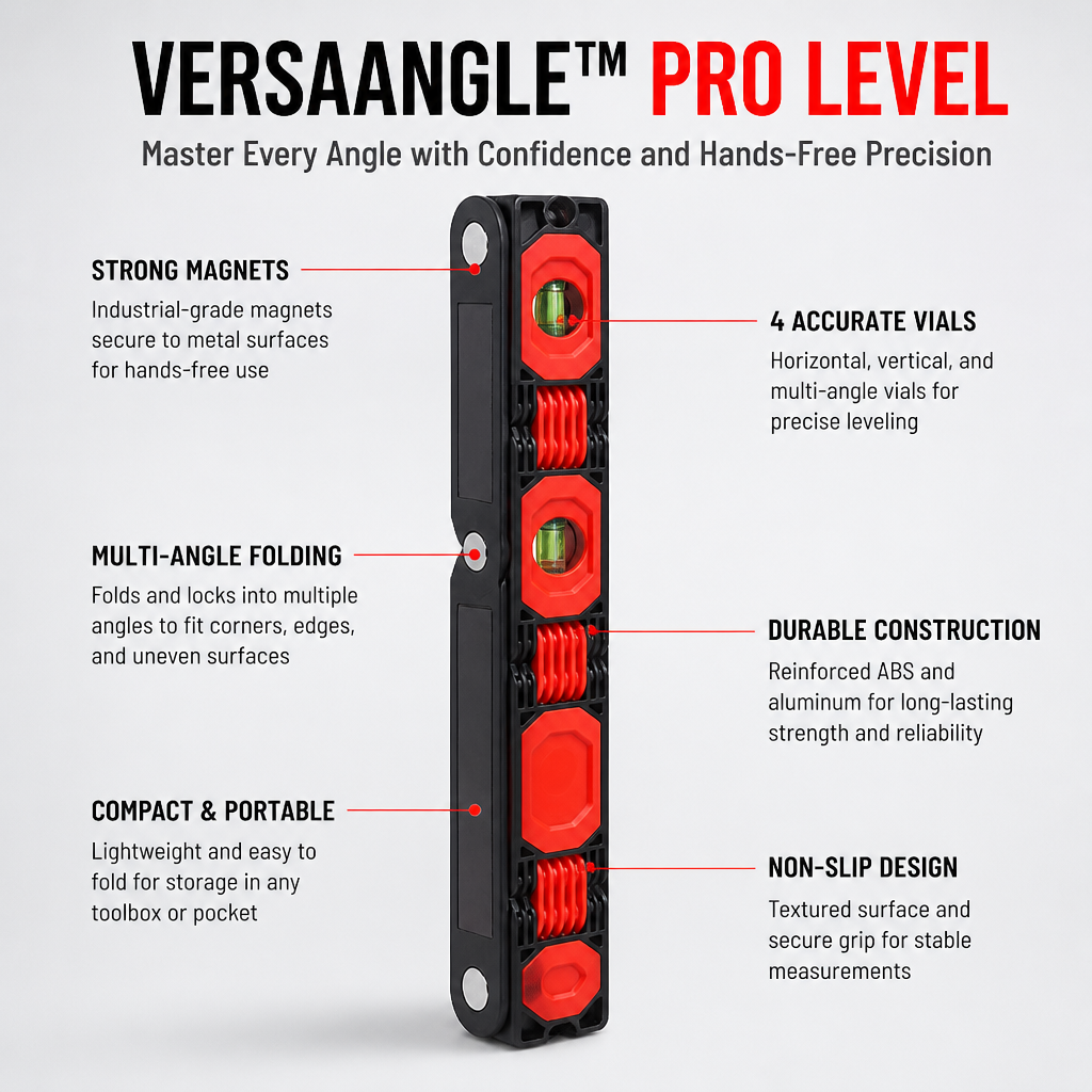 VersaAngle™ Pro Level — Master Every Angle with Confidence and Hands-Free Precision