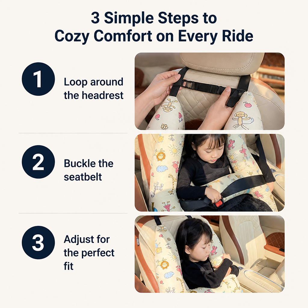 SnugNest™ Car Pillow — Turn Every Trip into Your Child’s Calmest, Coziest Adventure