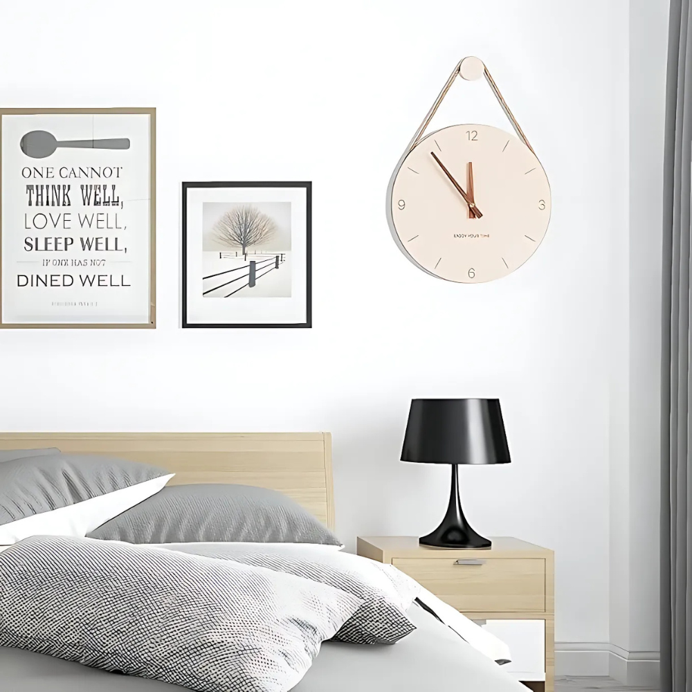 Silent Movement Wooden Wall Clock with Blank Dial