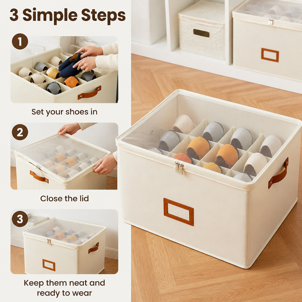 StrideNest™ Shoe Vault — Transform Clutter Into Calm and Keep Every Pair Perfectly Fresh