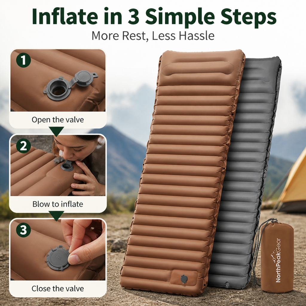 SummitRest™ Ultralight Mattress — Wake Up Energized, Carry Less, Explore More