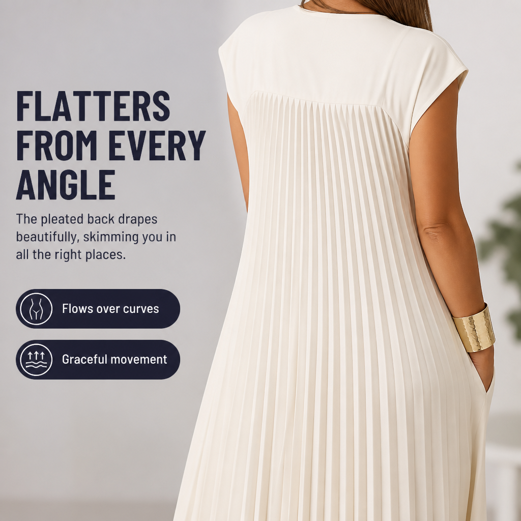 SeraphaBelle™ Pleated Maxi Dress — Embrace Confidence and Comfort That Moves With You All Day