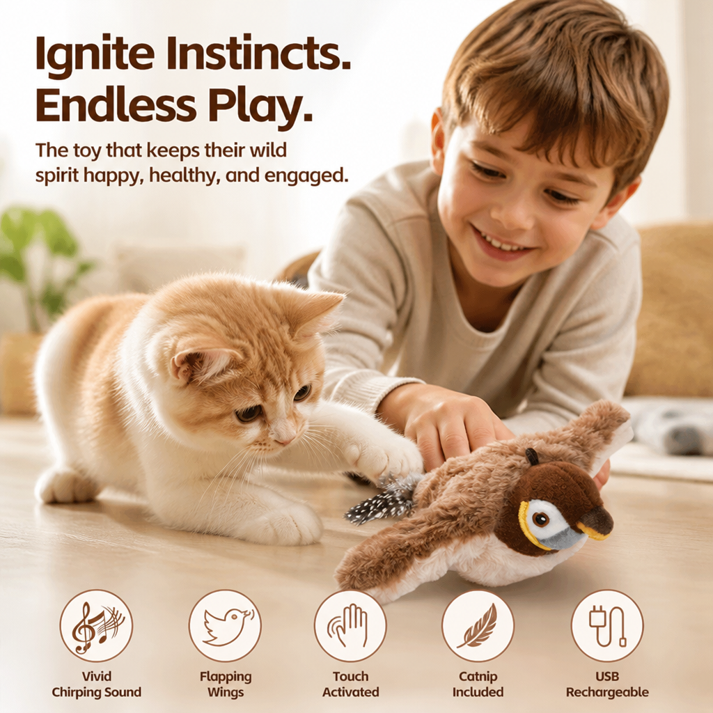 FeatherFrenzy™ — Ignite Your Cat’s Wild Hunt and Endless Play Passion