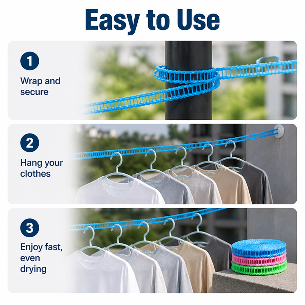 GlideDry™ — Lock Clothes Tight and Cut Drying Time in Half