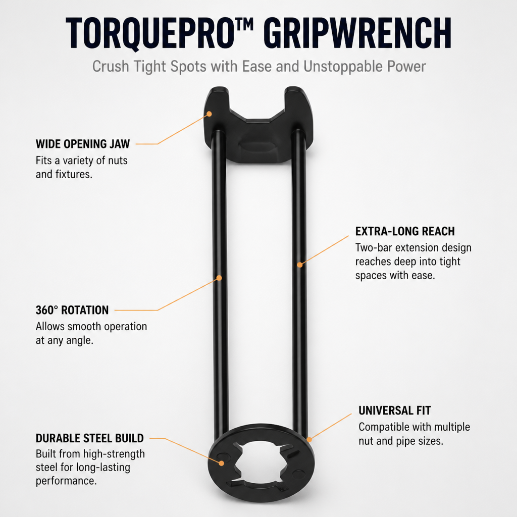 TorquePro™ GripWrench — Crush Tight Spots with Ease and Unstoppable Power