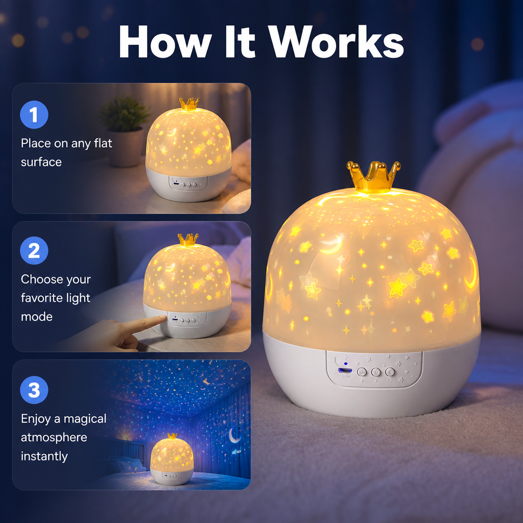 LumiTide™ — Turn Bedtime Into a Soothing, Magical Escape Your Child Will Love