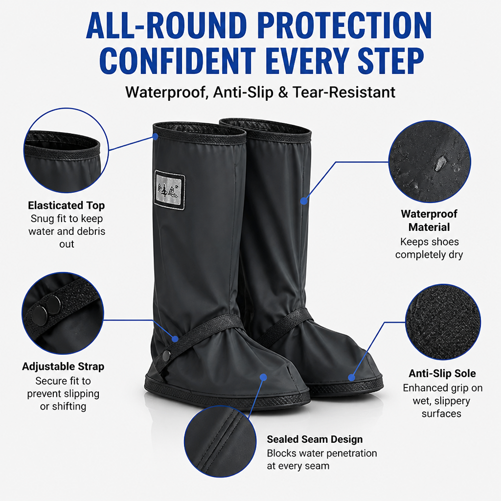 HydroStep™ — Walk Boldly Anywhere with Dry Shoes and Unshakable Grip