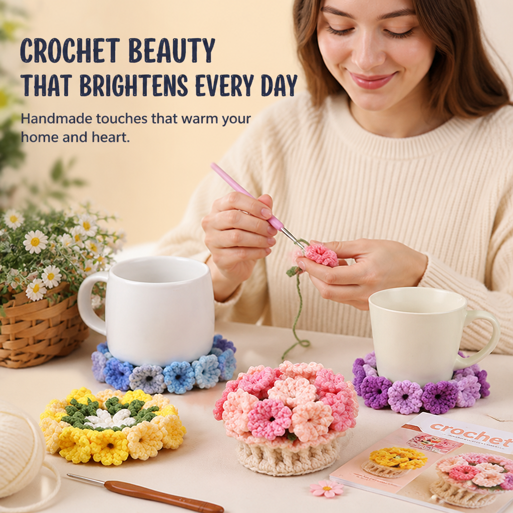 LumaPetal™ — Crochet Cozy Flower Coasters Even If You've Never Held a Hook