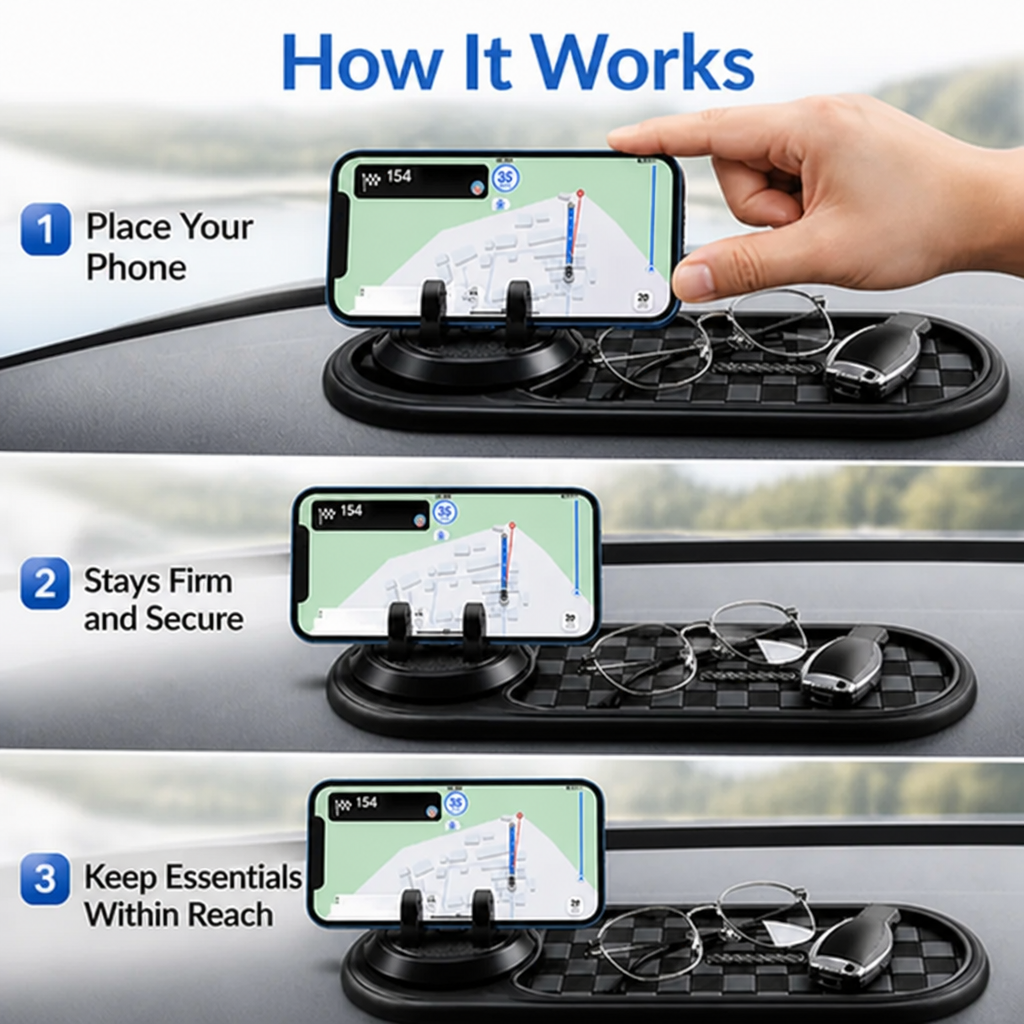GripLock Edge™ — Take Command of Your Dashboard and Drive with Unshakable Focus