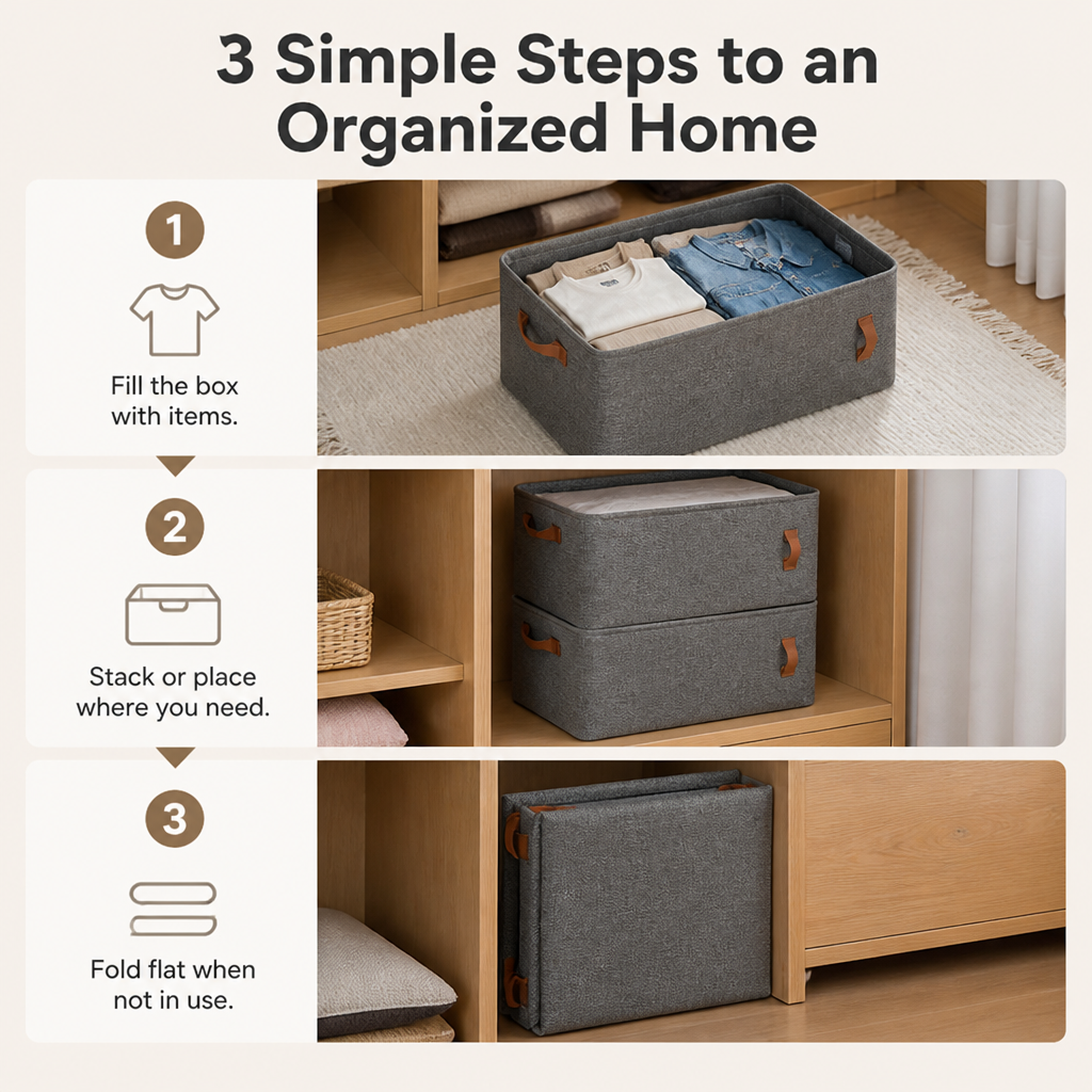 StackEase™ — Turn Clutter Into Calm with Effortless, Space-Saving Strength