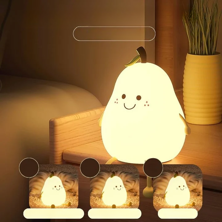 Soft Glowing Pear-shaped Silicone Night Light