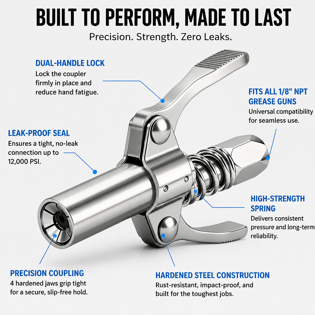 TitanGrip™ — Command Every Pump with Effortless Grip and Zero Leaks