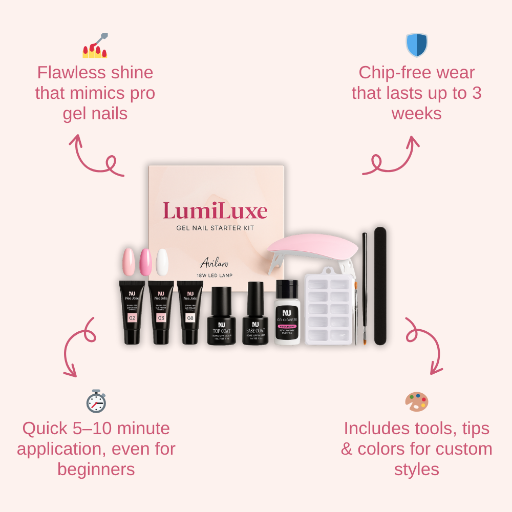 LumiLuxe™ Gel Nail Set — Salon-Perfect Nails That Boost Your Confidence Every Day