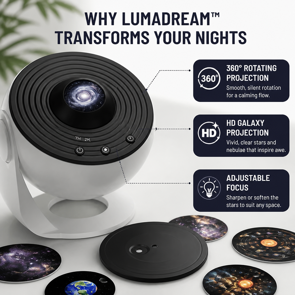 LumaDream™ — Transform Your Night into a Soothing Cosmic Escape