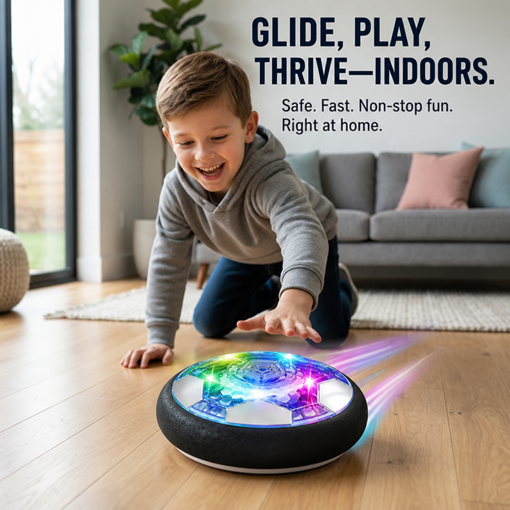 AirGlide Sphere™ — Ignite Lightning-Fast Indoor Football Fun Without the Fear of Damage
