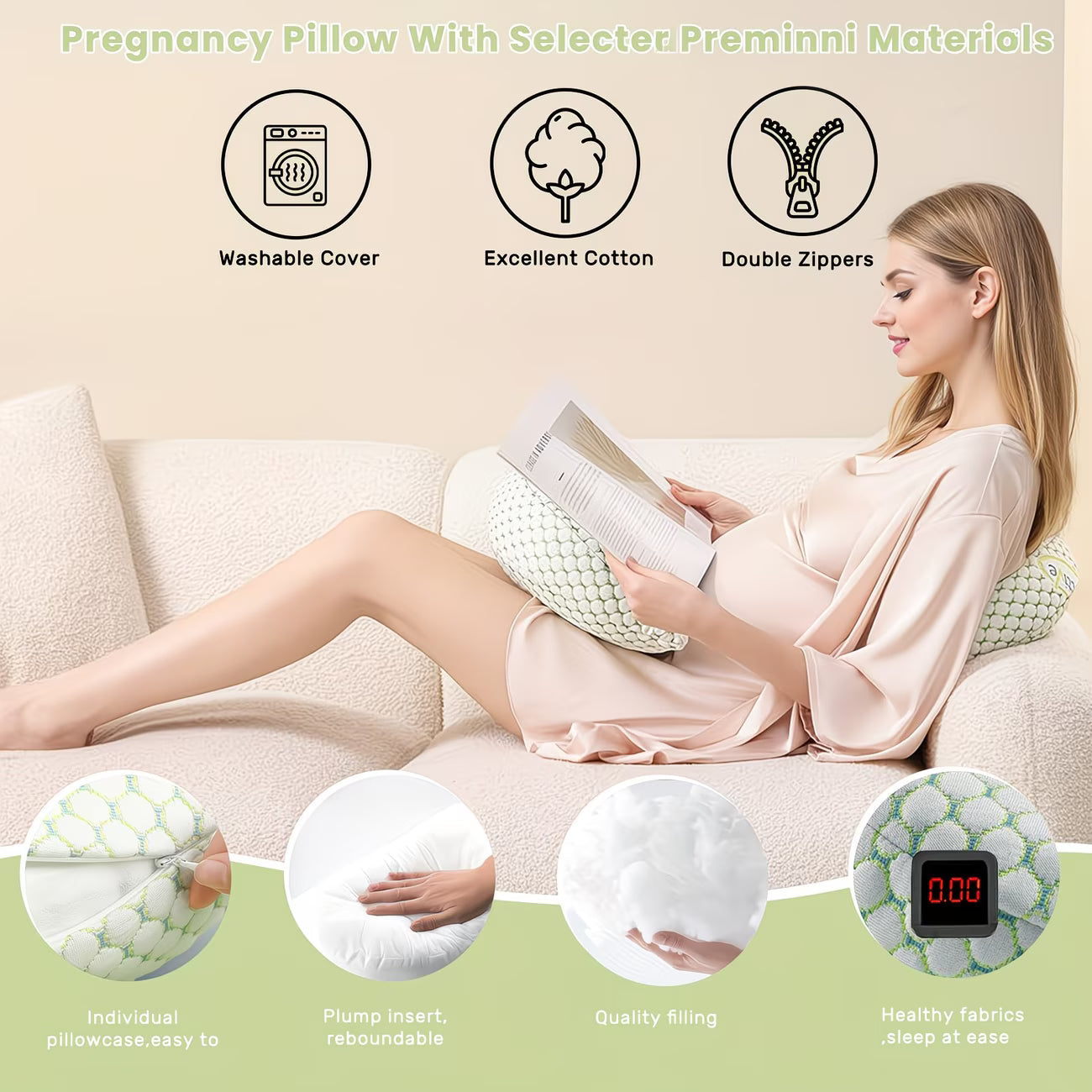 H-Shaped Pregnancy and Nursing Pillow for Comfort