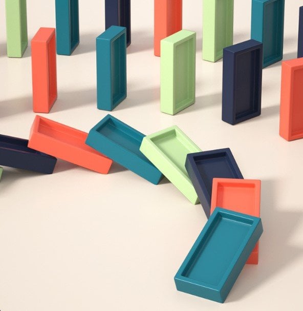 Electric Train for Endless Domino Fun