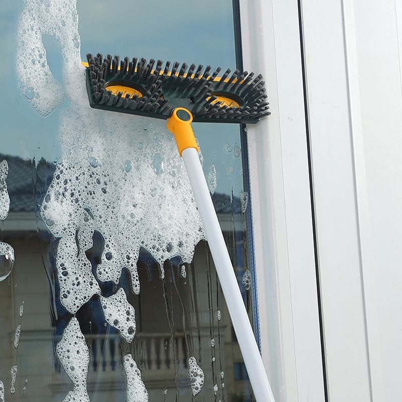 2-in-1 Floor Scrubber for Effortless Shine and Corner Cleaning